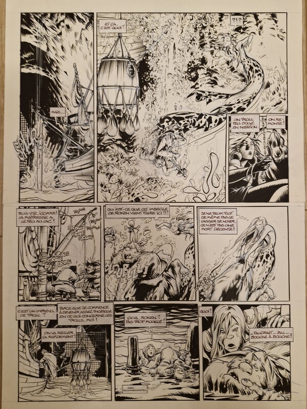 En vente - Mourier Troll de Troy magnifique planche - Planche originale
