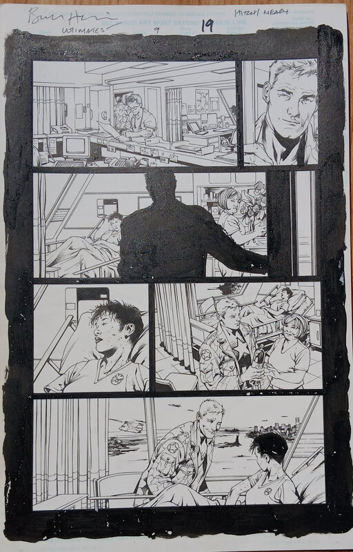 En vente - Bryan Hitch, Mark Millar, Paul Neary, The ULTIMATES. CAPTAIN AMERICA, THE WASP - Planche originale
