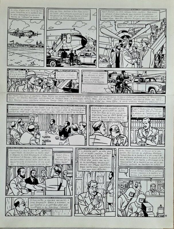 Blake &  Mortimer par André Juillard, Yves Sente, Edgar Pierre Jacobs - Planche originale