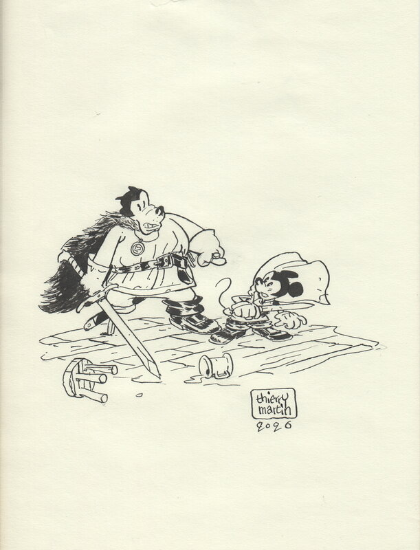Mickey et Cie par Thierry Martin - Illustration originale
