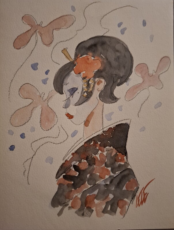 Madame Butterfly par Lele Vianello - Illustration originale