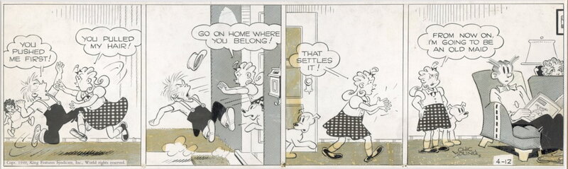 Chic Young, Blondie daily, April 12, 1949 - Planche originale