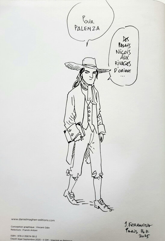 Jacques Ferrandez, L'AVENTURE DE THEODORE LASCARIS : ORIENTS PERDUS    T1 NICE, MALTE, L'EGYPTE - Sketch