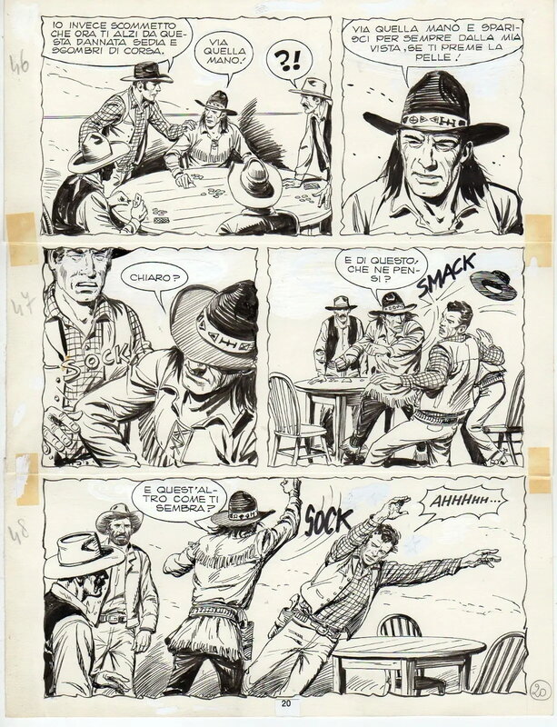 Erio Nicolò, Tex n°238 - Mercanti di morte planche 20 (Bonelli) - Planche originale
