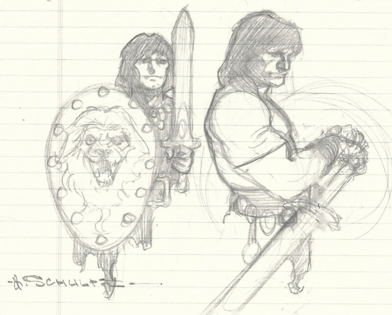 Conan Scribbles by Mark Schultz - Sketch