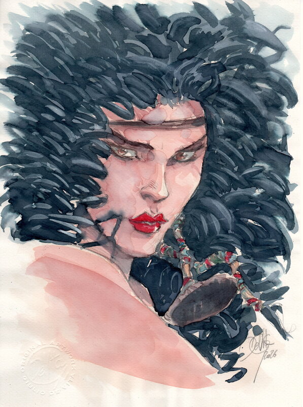 En vente - Giulio De Vita, Kriss de Valnor portrait - Illustration originale
