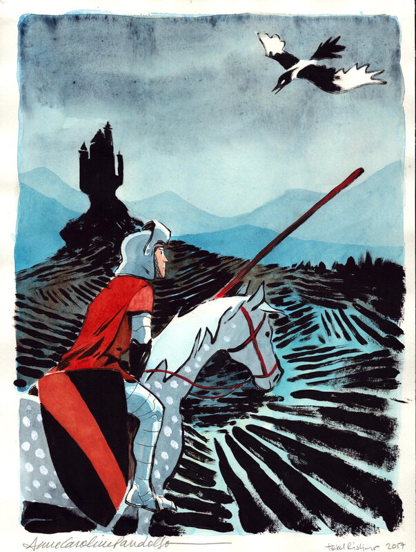 Terkel Risbjerg, Perceval - illustration - Original Illustration