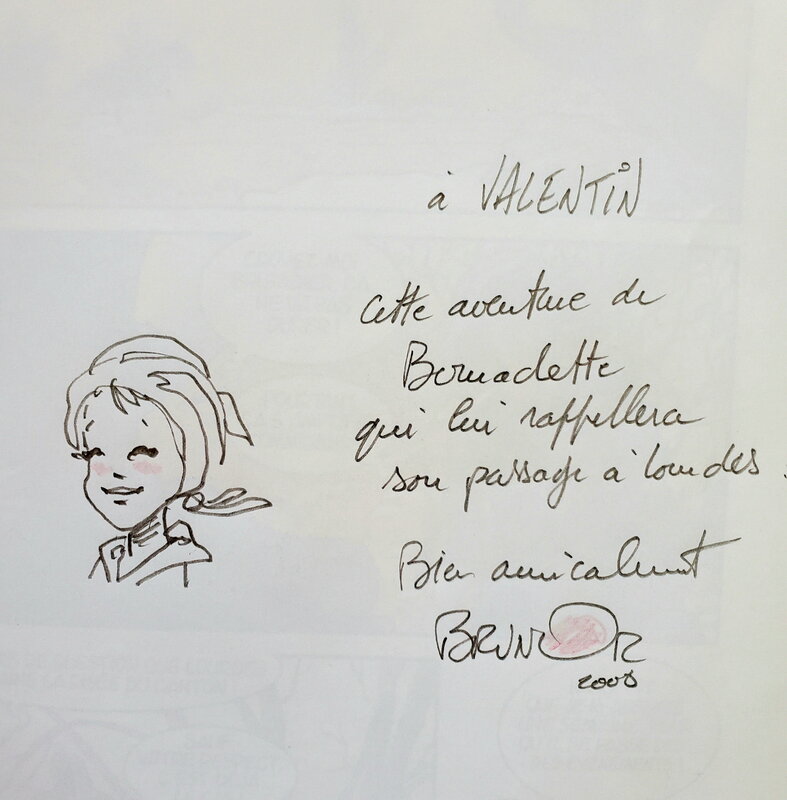Brunor, BERNADETTE - AFFAIRE NON CLASSEE - Dédicace