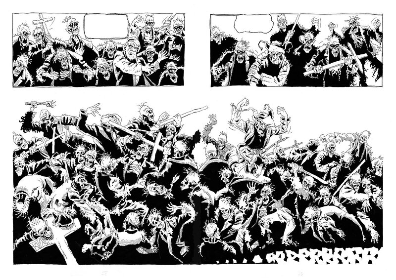 Andrzej Łaski, Jakub Wędrowycz - La malédiction du C2H5OH / Klątwa C2H5OH - double page 38 - 39 - Planche originale