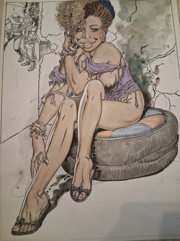 Malik, Archie Cash female personage - Illustration originale