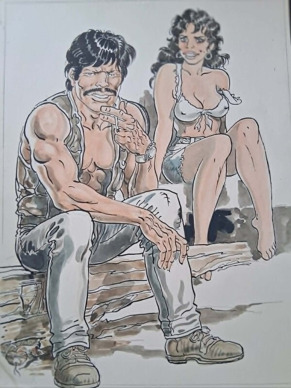 Archie Cash scene par Malik - Illustration originale