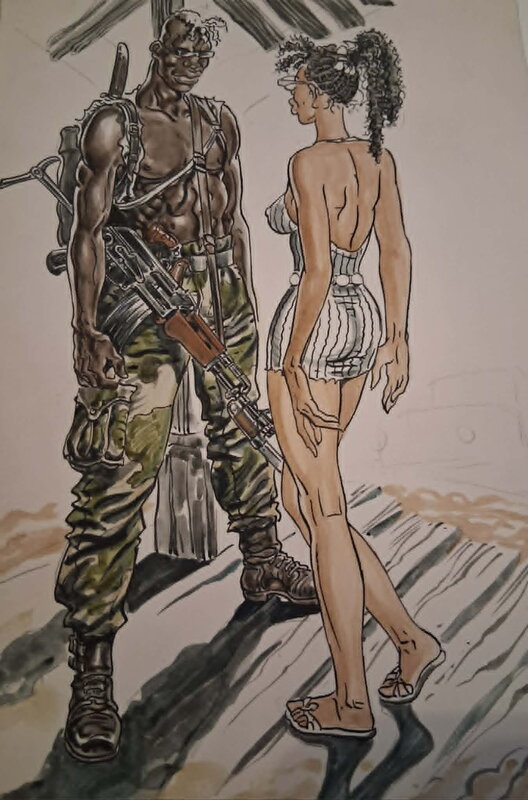 Archie Cash scene par Malik - Illustration originale