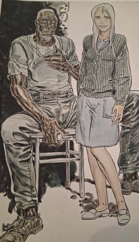 Archie Cash scene par Malik - Illustration originale