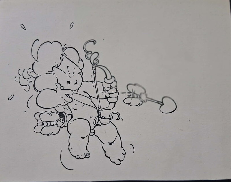 Malik, Cupido(N) alternative sketch cover for album 1 - Original Illustration