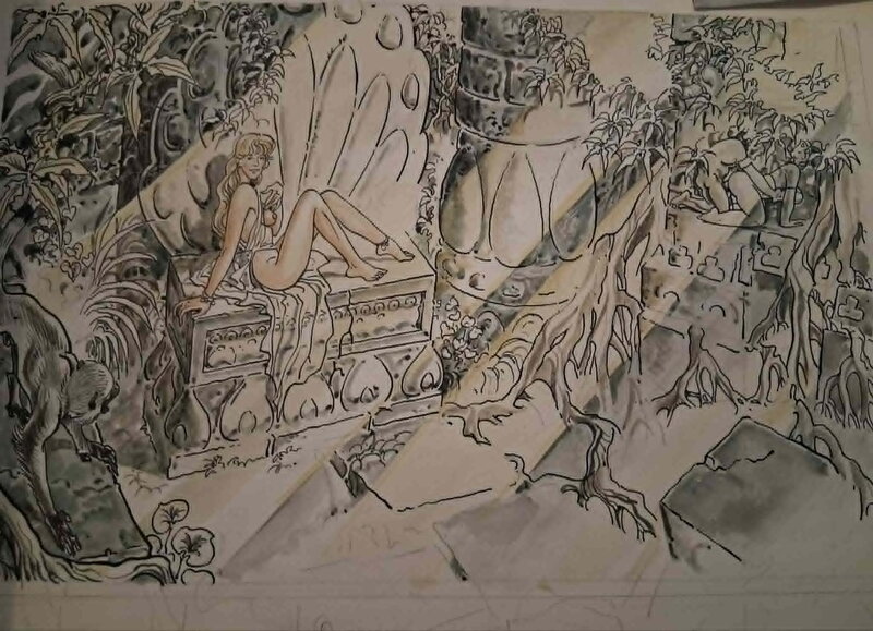 Erotic scene by Malik - Original Illustration