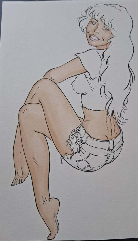 Sexy pinup par Malik - Illustration originale