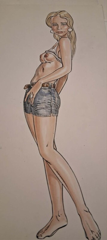 Sexy pinup by Malik - Original Illustration