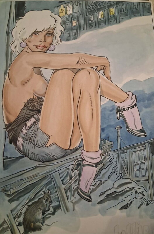 Malik, Sexy pinup Archie Cash/Paraguay - Illustration originale