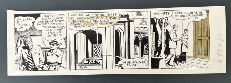 En vente - Planche Originale « Dr Kildare » par Ken Bald 1971 - Planche originale