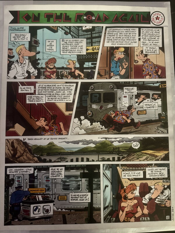 En vente - Dodo ET BEN RADIS LES CLOSH ON THE ROAD  AGAIN - Planche originale