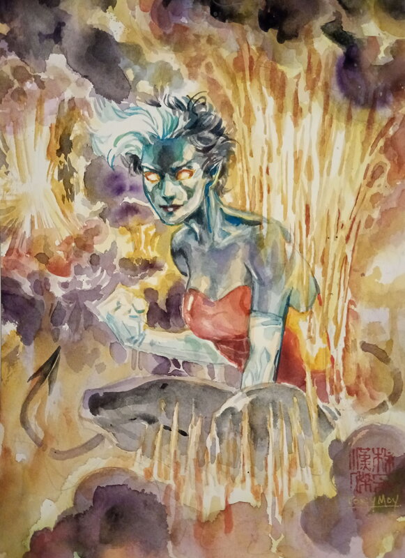 Rogue/Nightcrawler by Tony Moy - Original Illustration