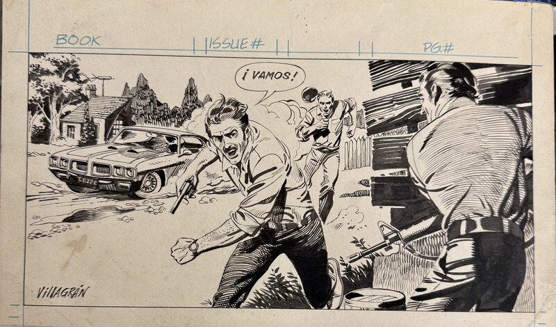 Marc El Duro par Carlos Villagrán - Planche originale