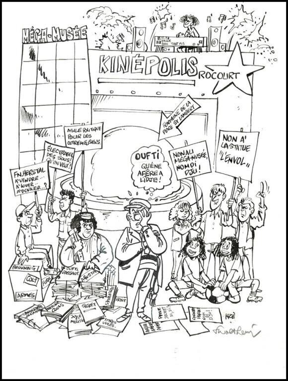Kinepolis by François Walthéry - Original Illustration