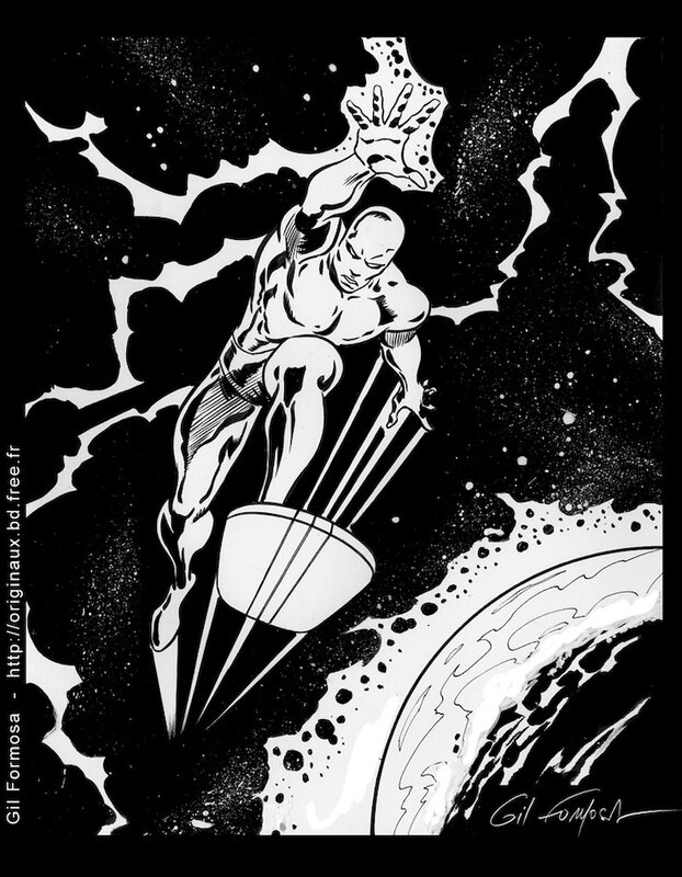 Silver SURFER Space par Gil Formosa, John Buscema, Jack Kirby, Stan Lee - Planche originale