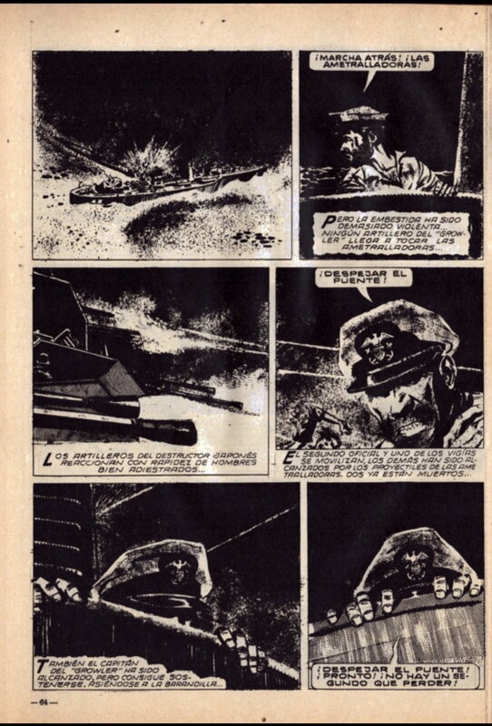 César Spadari, Hector Oesterheld, Ernie Pike “ Submarinos “ - Planche originale