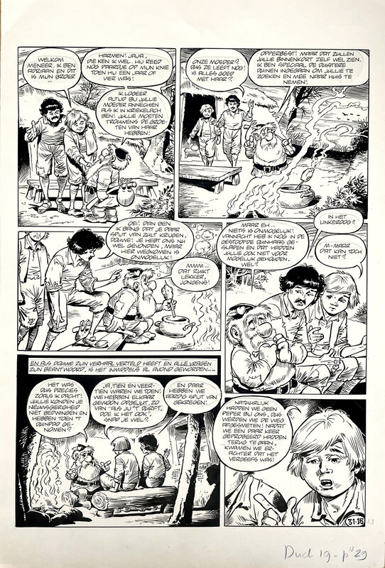 En vente - Piet Wijn, Douwe Dabbert 13 - De Heksen van Eergisteren - pag. 31 - Planche originale