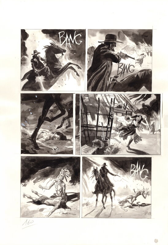 En vente - Massimo Carnevale, Mauro Boselli, Tex - La Vengeance des Ombres - Planche originale