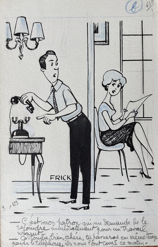 C’est mon patron…. par Louis Frick - Planche originale