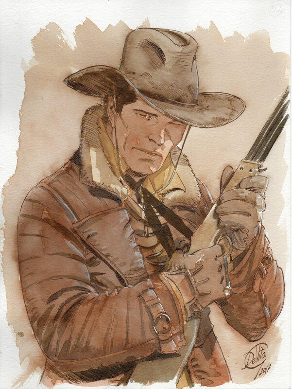 En vente - Tex par Giulio De Vita - Illustration originale