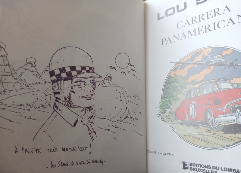 Dédicace Georges Van Linthout - Lou Smog - Tome 2 : Carrera Panamericana - Dédicace