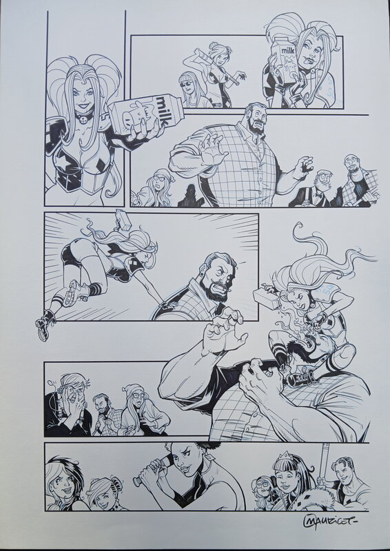 En vente - Harley QUINN par Mauricet - Planche originale