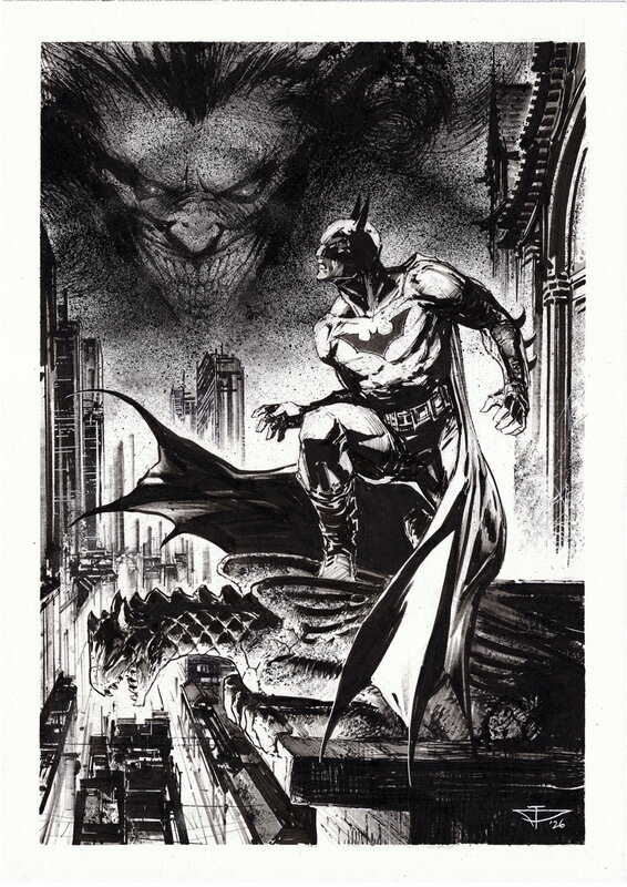 En vente - Batman par Dragan Paunovic - Illustration originale