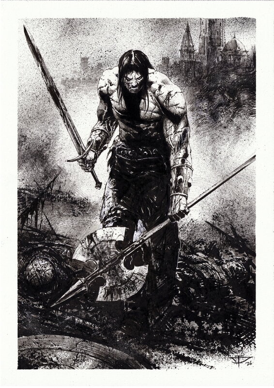 En vente - Conan le Barbare par Dragan Paunovic - Illustration originale