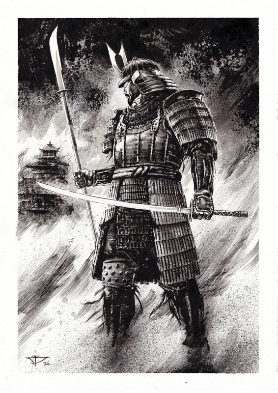 En vente - Dragan Paunovic, Japon Médiéval - Illustration 13 - Illustration originale