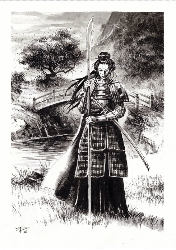 For sale - Dragan Paunovic, Japon Médiéval - Illustration 14 - Original Illustration