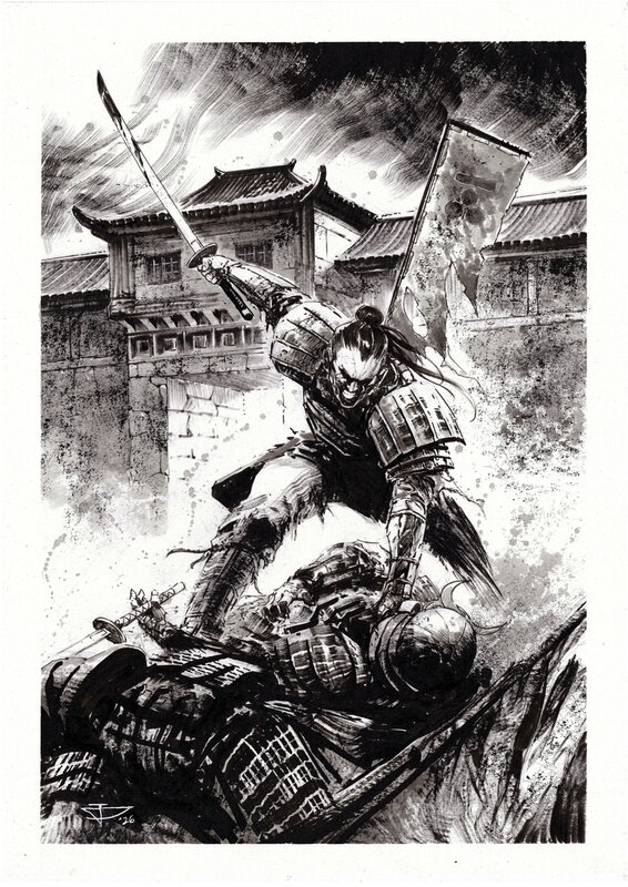 En vente - Dragan Paunovic, Japon Médiéval - Illustration 15 - Illustration originale