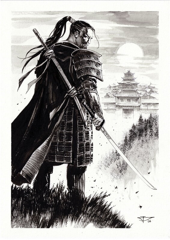 For sale - Dragan Paunovic, Japon Médiéval - Illustration 17 - Original Illustration