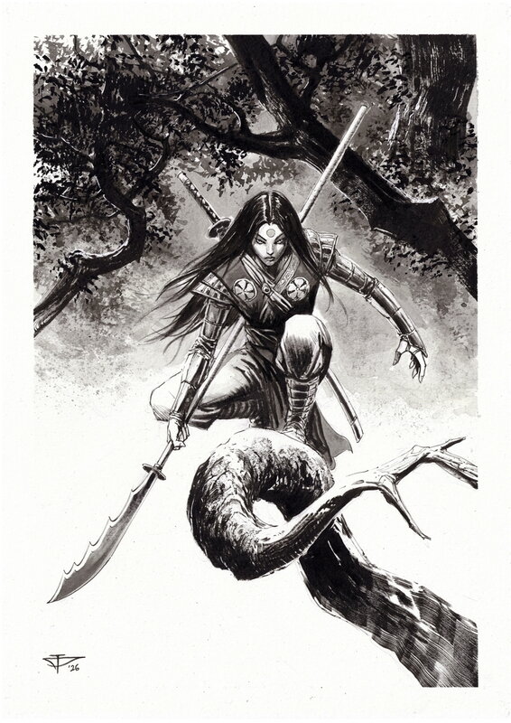 En vente - Dragan Paunovic, Japon Médiéval - Illustration 18 - Illustration originale