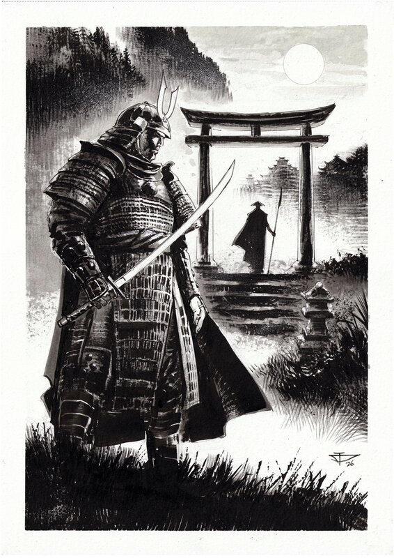 For sale - Dragan Paunovic, Japon Médiéval - Illustration 19 - Original Illustration