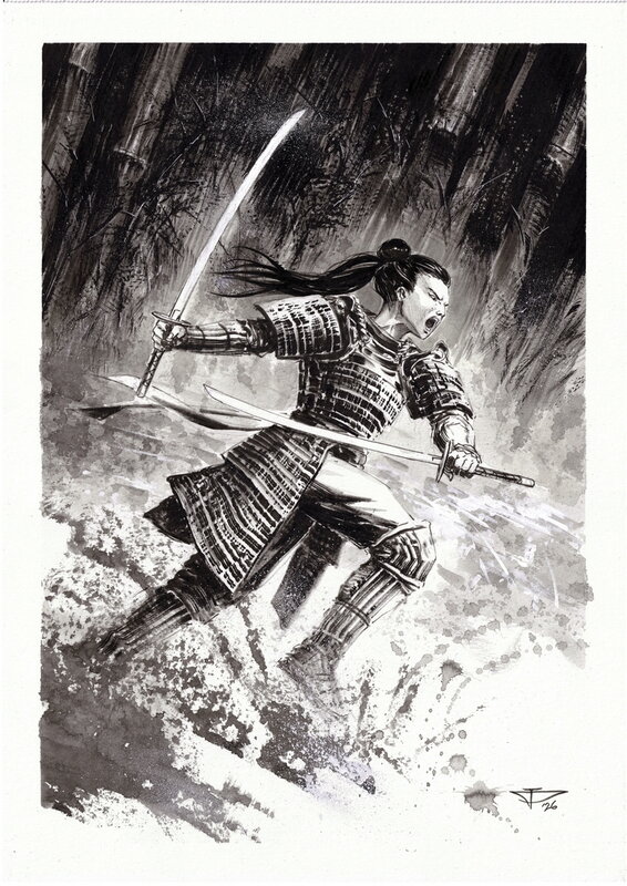 En vente - Dragan Paunovic, Japon Médiéval - Illustration 20 - Illustration originale