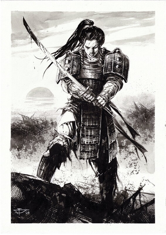 For sale - Dragan Paunovic, Japon Médiéval - Illustration 21 - Original Illustration