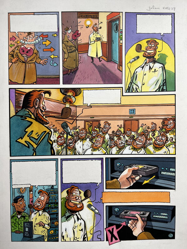 Johan De Moor, Volle Melk / Lait Entier deel 2 originele pagina - Planche originale