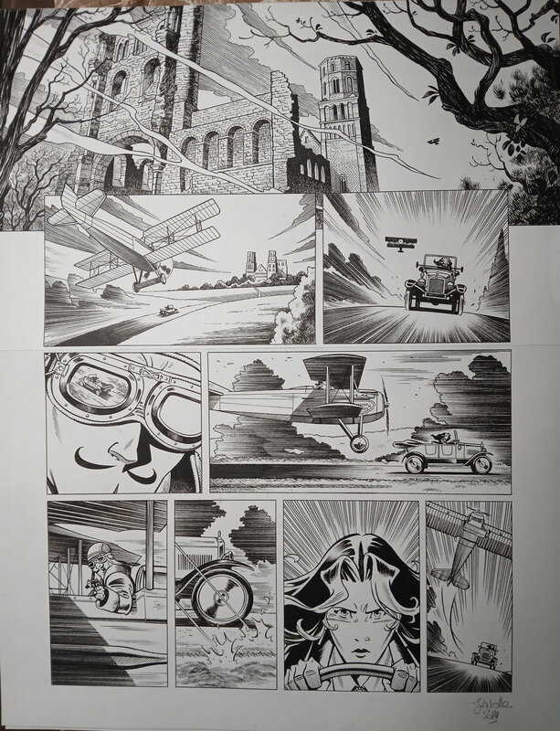 En vente - Arsène LUPIN par Alain Janolle - Planche originale