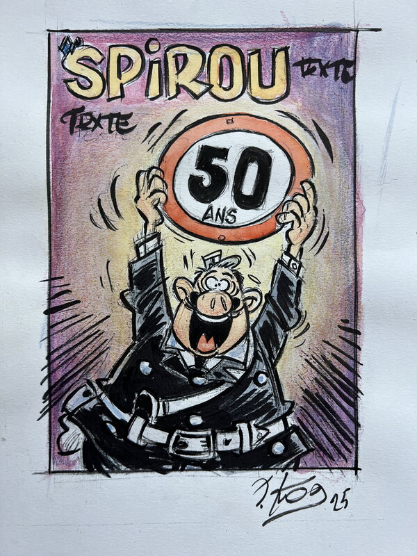 Agent 212 50 Spirou par Daniël Kox - Œuvre originale
