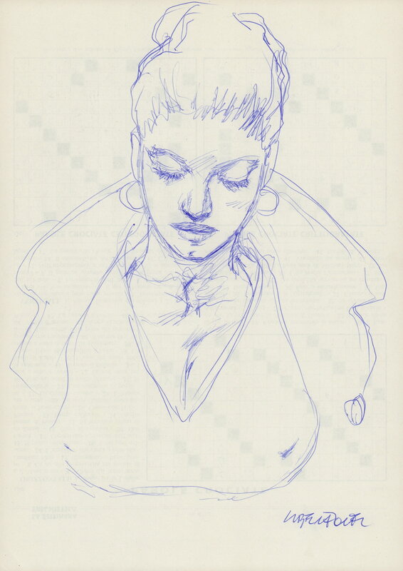 En vente - Liberatore, Portrait de Femme- N - Illustration originale