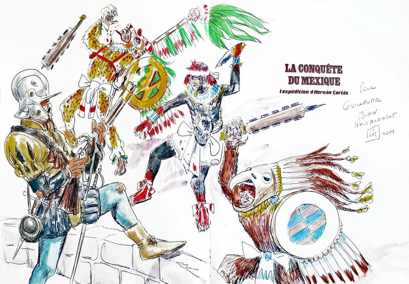 Georges Ramaïoli, La conquête du Mexique - Sketch